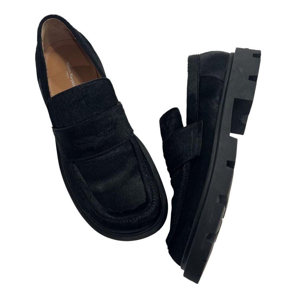 Maison Margiela Ivy Loafers in Black Calf Hair - Picture 1 of 10